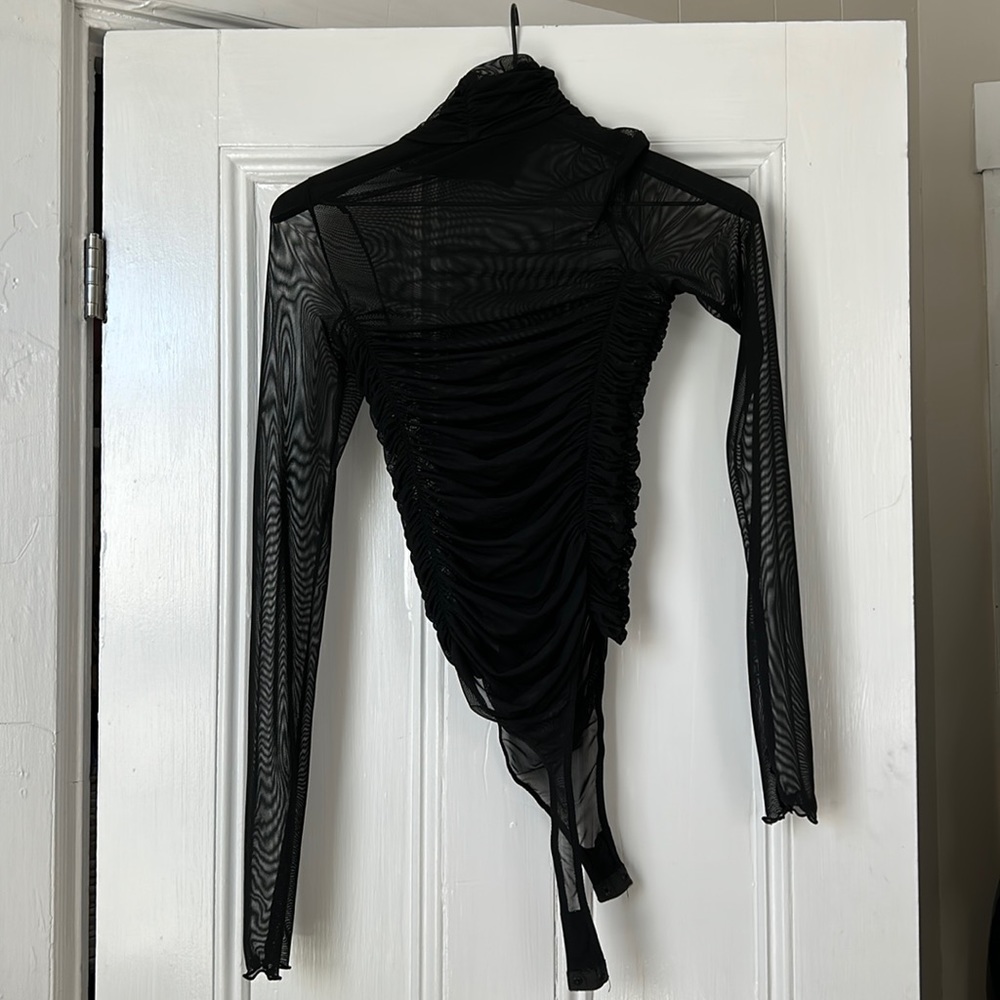 Fp sheer black body suit